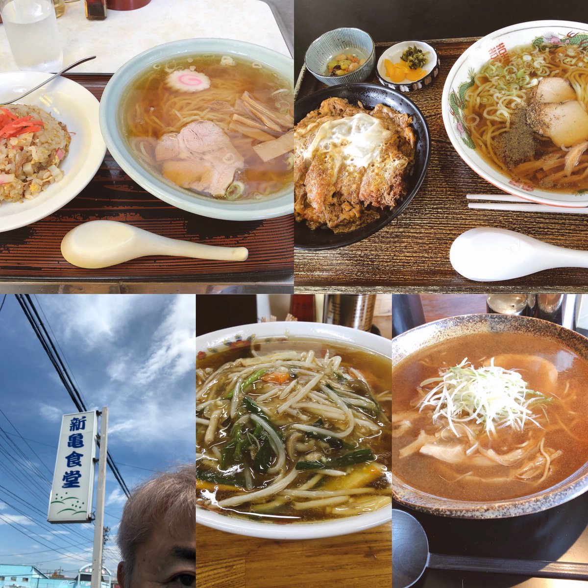 今週先週のお昼のツアーは、超久々シリーズでした。まんさく食堂さんで半ちゃんラーメンセット、新亀食堂さんでラーメンと半煮込カツ丼セット、醤油亭さんのもやしラーメン、もちもちの木さんの中華そばをいただきました。もちろん、全て完食です。^o^