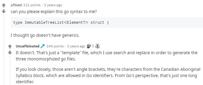 TartanLlama's tweet image. I think about this Reddit thread a lot
