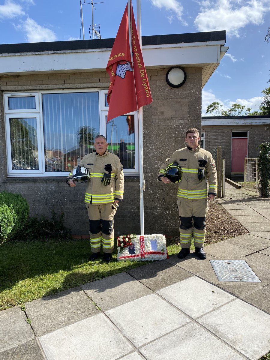 Saying goodby today with Firefighters from Kenfig Hill and Ely to a top bloke,brilliant Firefighter and Muler Dan Jones.  His charisma and professionalism will be missed and never forgotten. RIP Firefighter Dan Jones. <a href="/SWFireandRescue/">South Wales Fire and Rescue Service</a>
