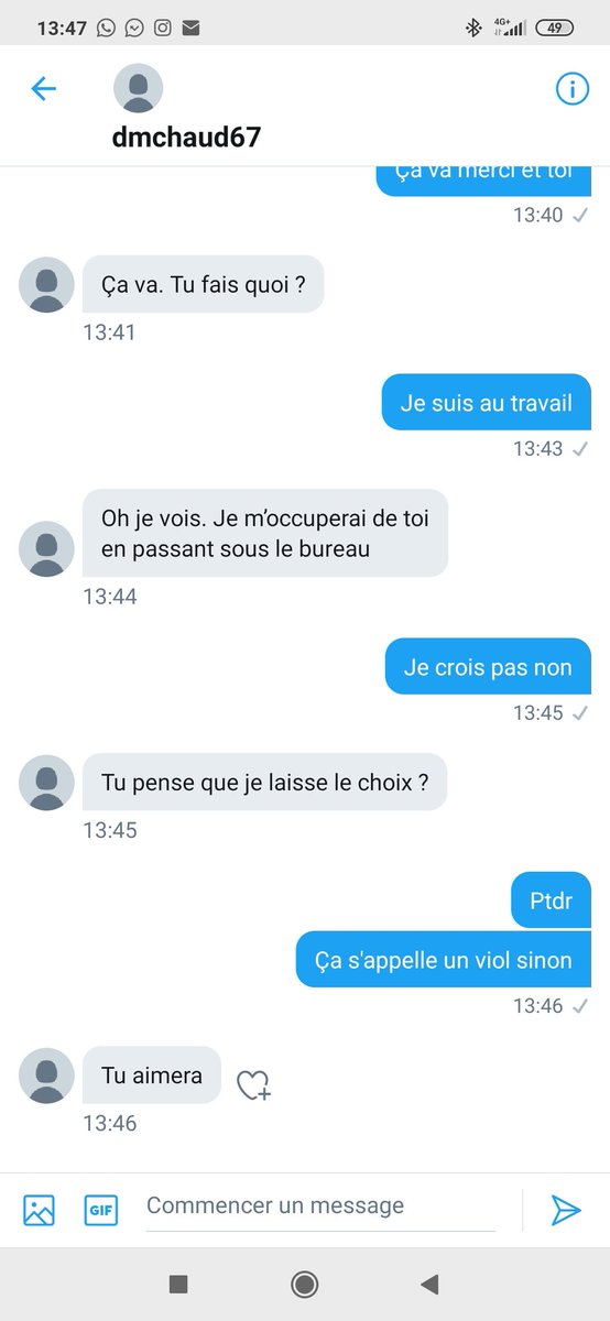 Ninon6700's tweet photo. Signaler ce genre de message... merci https://t.co/NheeXWU1ep
