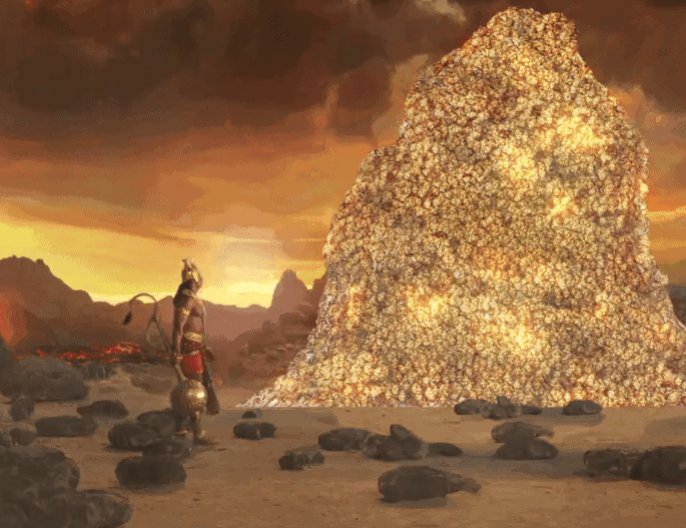 Vasuki took Hanuman to the centre of Nag Lok where stood a mountain of rings. "There you will surely find Rama's ring," he said. Hanuman wondered how he would do that as it was like finding a needle in a haystack. But to his delight, the first ring that he picked up was Rama's.