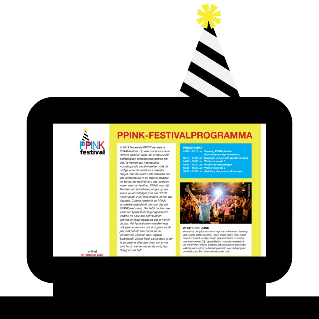 PPINK_nl's tweet photo. Hoera! Het PPINK-festivalprogramma is rond! Weten wat ons online kennisfestijn voor pedagogisch professionals 31 oktober te bieden heeft? https://t.co/lBjXlFLJfL
PPINK heeft er zin in, jullie ook?
#ppinkfestival #PPINK #beroepsvereniging #pedagogischprofessional #kinderopvang https://t.co/Mein282mgN