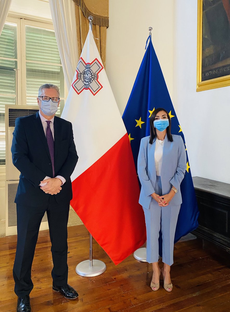 RosianneCutajar's tweet photo. A very cordial meeting with H.E UK High Commissioner @BHCStuartGill, during which we discussed the efforts to combat #HumanTrafficking. https://t.co/zCM0QAdQVk