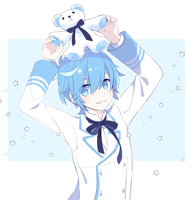 カイト(ボーカロイド) 「クマー(・(ェ)・) 」|由杞のイラスト