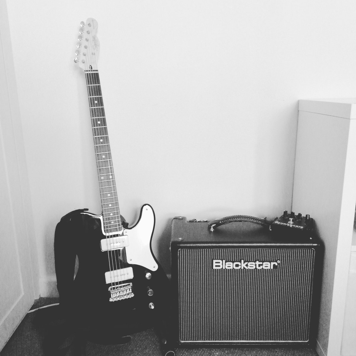 Took the plunge and gone #baritone. It's fun to play doom metal with a tele. #andertonsmademedoit #squierparanormal #fender