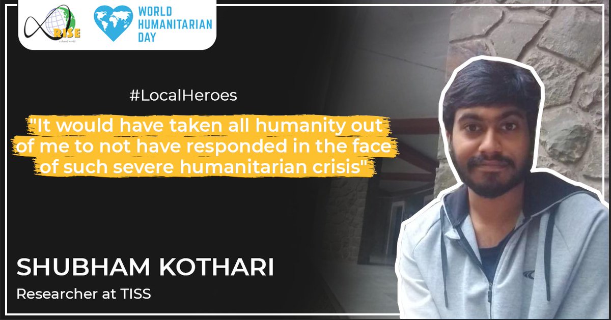 RISEInfinityF's tweet photo. Celebrating #Localheroes

Meet Shubham Kothari: A researcher working with Tata Institute of Social Sciences, Mumbai. He got involved with #JeevanRath initiative during the #COVID19 crisis to help over 50 stranded migrants in New Mumbai and Palghar to reach their home towns. (1/n) https://t.co/5gKsCTPXTA
