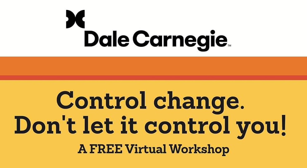 DCTNC's tweet photo. 𝗙𝗿𝗲𝗲 𝗩𝗶𝗿𝘁𝘂𝗮𝗹 𝗪𝗼𝗿𝗸𝘀𝗵𝗼𝗽 - 𝗔𝘂𝗴 𝟮𝟴 • 𝟭𝟬𝗮𝗺 𝗘𝗦𝗧 : With the ever-accelerating rate of change in today, learn the skills to adjust successfully to change.

#DaleCarnegie #control
#changemanagement #change #NC #onlinelearning #workshop https://t.co/SV5EBBqiX4