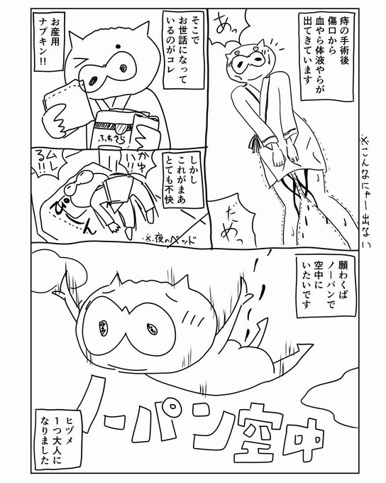 痔で入院してるんですけどお股にナプキンを入れておくことがこんなに大変だなんて初めて体感しましたっていう話。
#コルクラボマンガ専科 