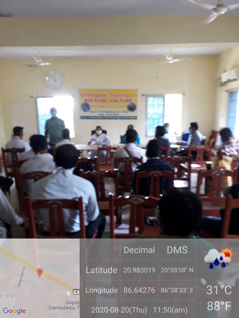 dfo_bhadrak's tweet photo. Training to Rural Youth 4 Backyard #Fish Farming through #Bioflock culture system Tihidi Block #Bhadrak District by KVK Bdk in collaboration with Tihidi Block Fisheries section 22 participants imparted training on Bioflock culture system @DM_Bhadrak @OdishaFisheries @farddept https://t.co/IUTygr6s5Q
