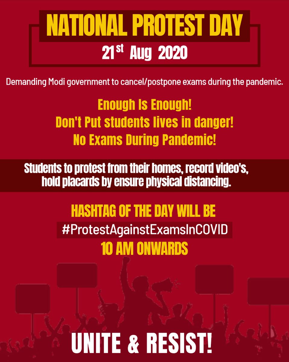 NoNeed2002's tweet image. It's unfortunate that SC disposed the PIL seeking Cancellation of #CompartmentExam

Don't lose hope! Govt is playing politics over students lives!

#NoExamsInCovid is our demand.
Join tom protest from home!
#RIPSUBHASRI_SAVE30LAKH 
Apka Dhanda close karenge @DrRPNishank mind it