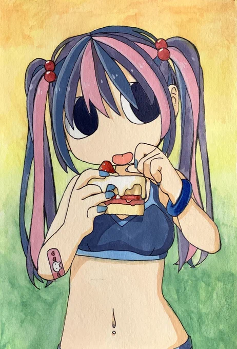 ケーキを素手でいく女の子? 