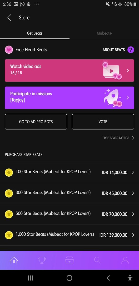 3. After log in, the wall of app will be like 1st pict4. If you wanna collect heart beats, click 'STORE' at the corner5. And the wall will showed like 2nd pict6. For free beats, you can watch ads (15 ads/day)1 ads = 3 beats, 1 day = 45 beats