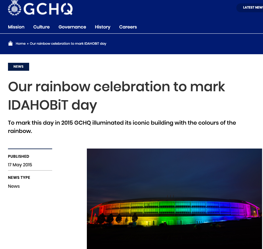 From GCHQ bathing itself in the rainbow flag to CIA celebrating Women's Day to General Dynamics waving the BLM banner, this tactic is now perfectly honed to make liberals swoon and believe they're supporting revolutionary change as they actually cheer for status quo power.