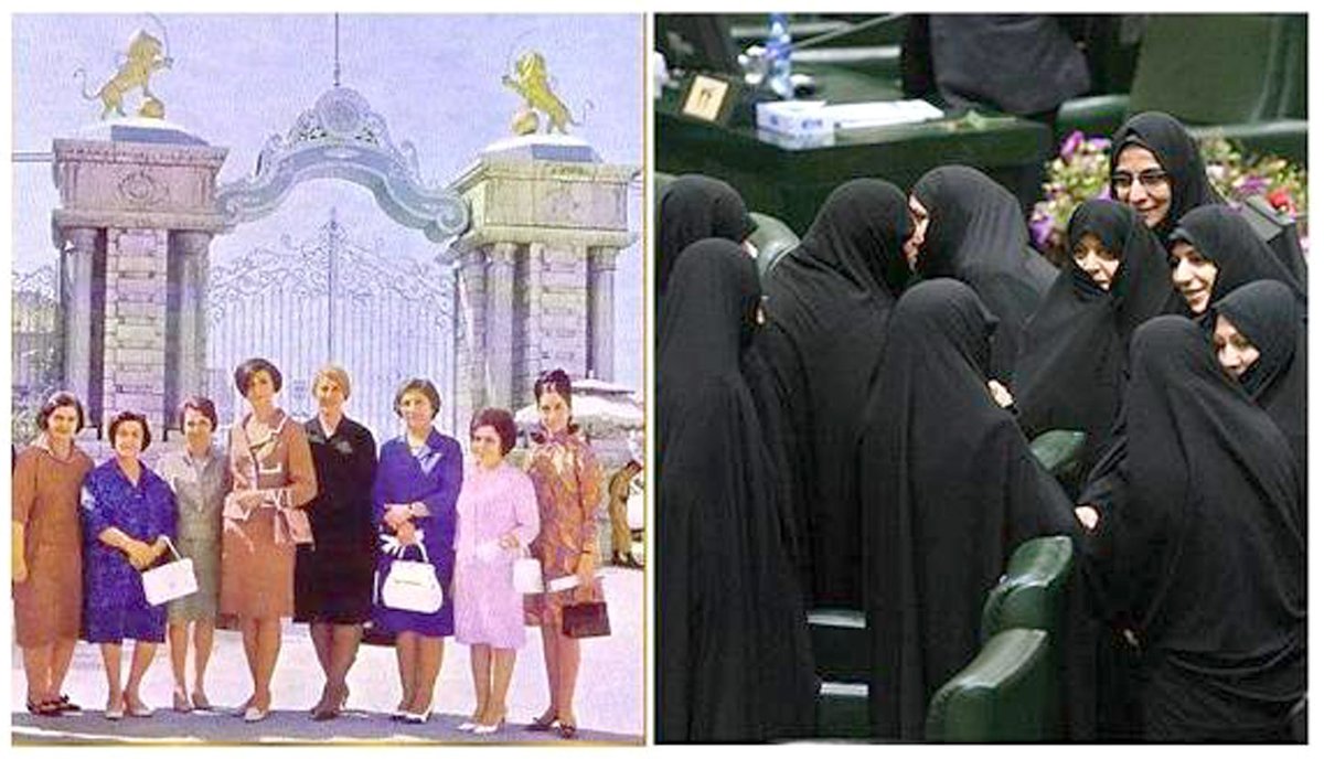mriater's tweet photo. Años 70  y actualidad.
 Irán. Por recordar la involución para las mujeres. https://t.co/eMxVCKtCUZ