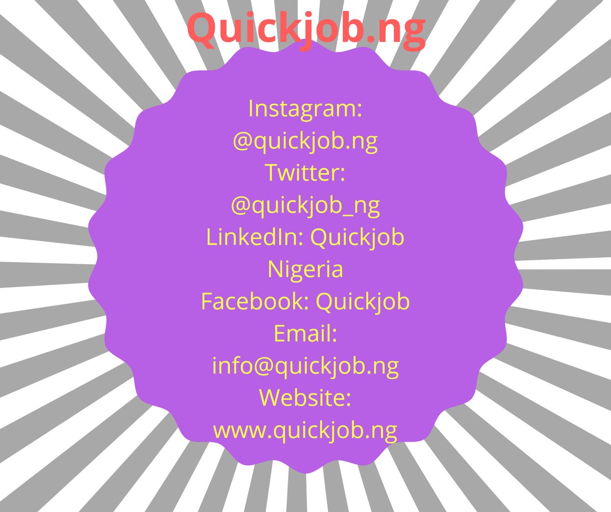 quickjob_ng's tweet photo. Do you have any enquiry about our services or need to resolve any issue relating to our platform? Contact us via any of our digital channels.  #StaySafe https://t.co/yO0jOMDAXk