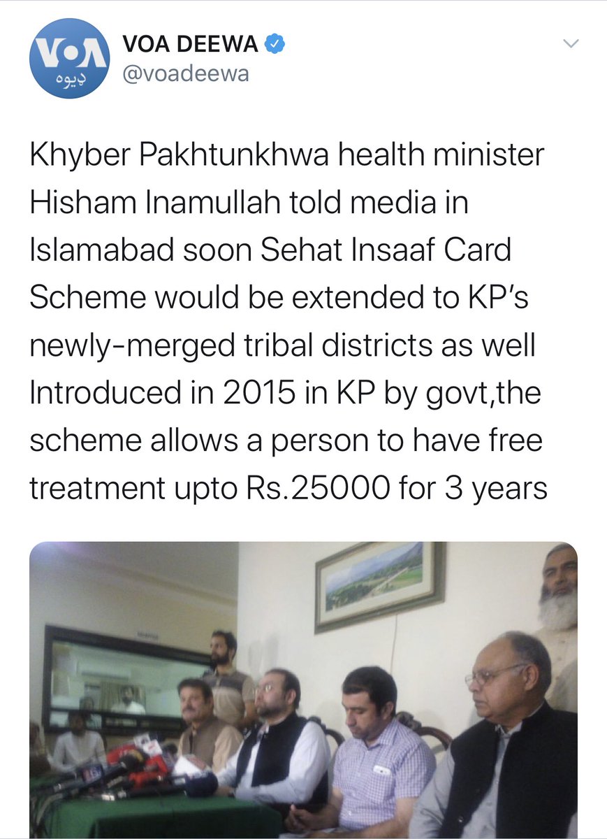 Kp Govt extended Sehat Insaf Card Scheme to KP’s newly-merged tribal districts. No Political Gimmickary yet delivered to the point of being accused of CopyCatting Pmln’s conceived Project (a project that never did really surface other than Media Campaigns by Pmln).