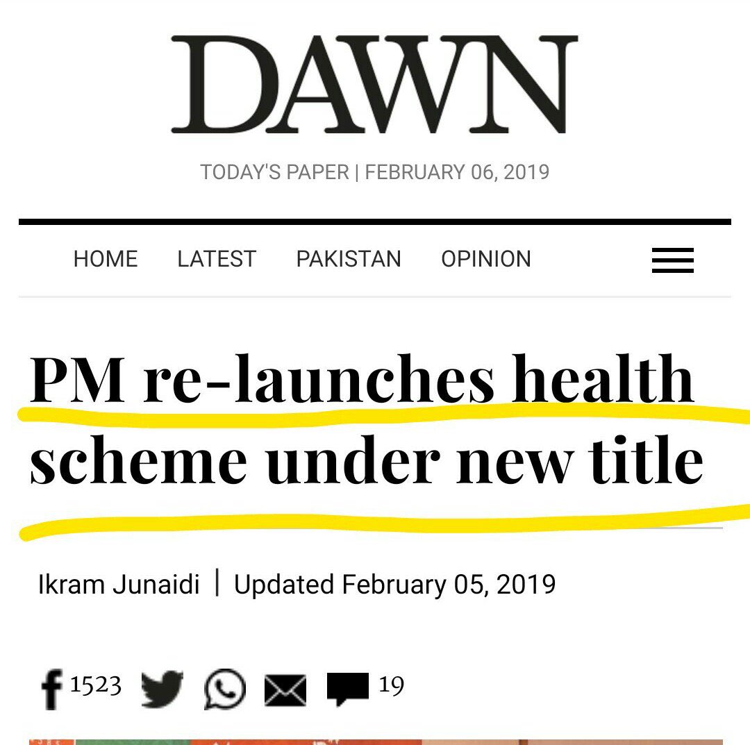Program politicised even by leading newspaper Dawn,terming it a relaunch completely forgetting they had termed the same Program a winning streak.