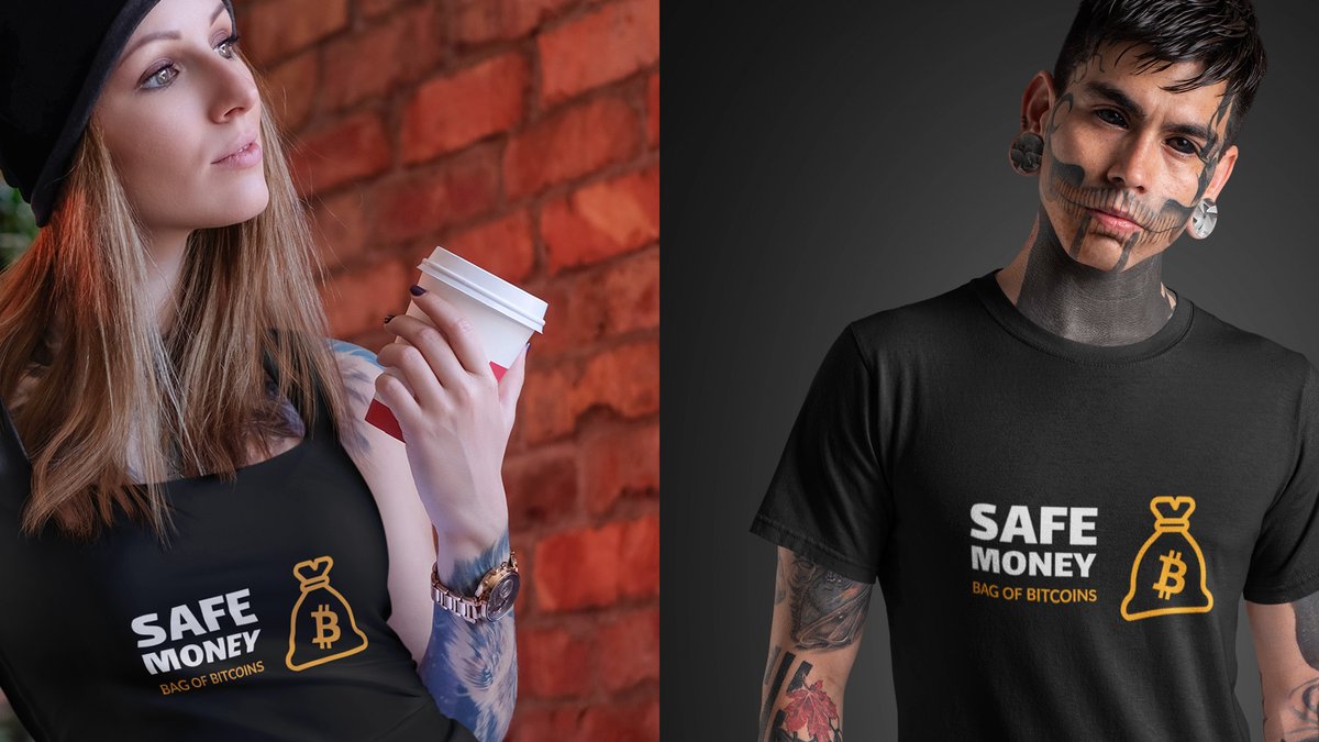 HardforkWear's tweet photo. Safe money: a bag of #BTC 
 #Bitcoin #Crypto #FinancialFreedom #financialplanning
> https://t.co/LizhQWs8yS< https://t.co/wT1GzO3JWL