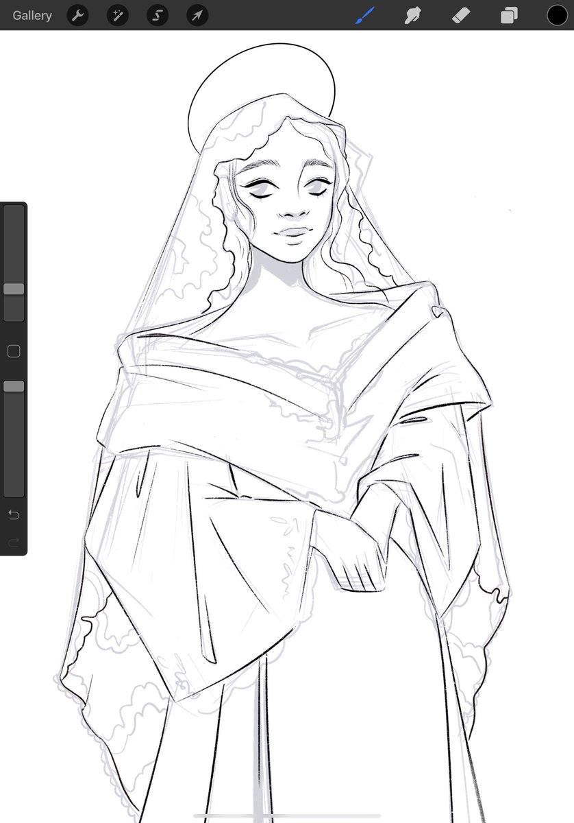 I was planning on finishing this one for dtiys but then I felt like shes too plain so I might re-sketch her 