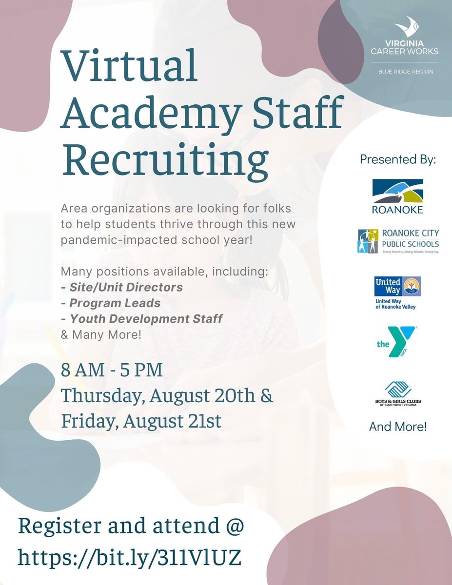 We are so excited to share this special #recruiting event happening TODAY and tomorrow, August 20th and 21st, from 8 a.m. to 5 p.m. Don't miss out on this amazing #job opportunity! Please SHARE this post for someone who needs it.

Register at: bit.ly/311VlUZ