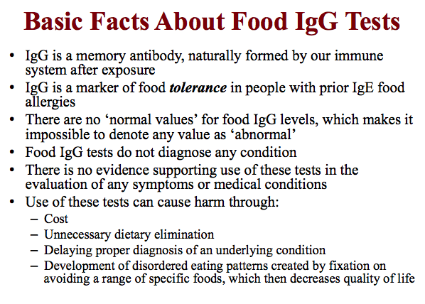 AllergyKidsDoc's tweet photo. Food IgG tests are rampant...often peddled as a way to find that 'hidden cause' of any myriad of symptoms. 

There's one problem: They don't actually do what they're promised to do. 

Major professional organizations recommend avoiding them &amp; here's why: https://t.co/zfubLIRHsX https://t.co/4DKwM7ICtv