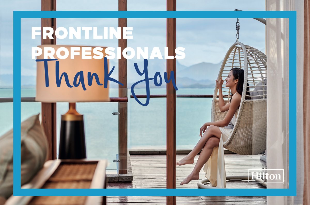 HiltonPublicSec's tweet photo. With the Frontline Thanks offer, enjoy everything you need to relax, recoup and re-energise while saving up to 25% off your getaway.
* Must be a Hilton Honors member. Join for free when you book.
https://t.co/d5d8xL8HAD https://t.co/SgOPKCqz1C