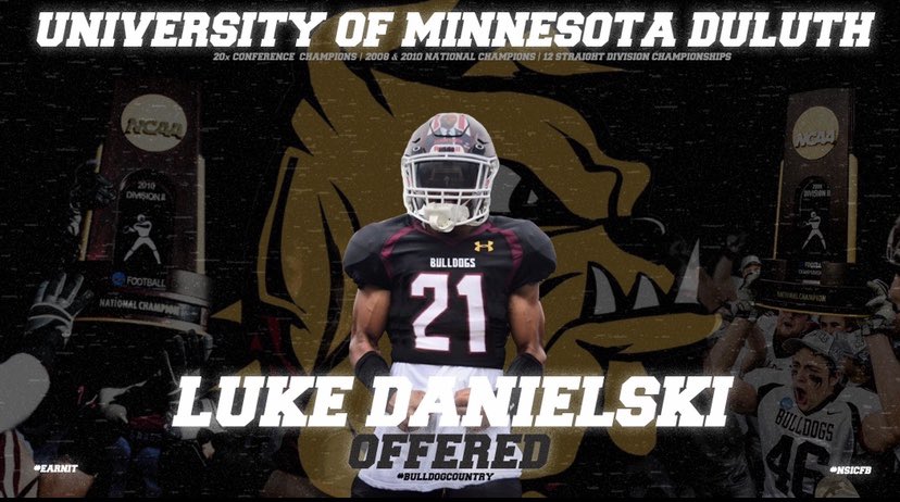 Excited to have received an offer from the University of Minnisota Duluth! Thank you <a href="/CoachWiese/">Curt Wiese</a>, <a href="/CoachMcLin/">Marcus McLin</a>, and <a href="/CoachStegerUMD/">John Steger</a> for the opportunity!