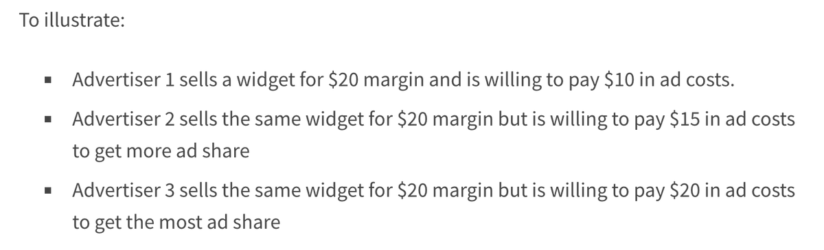 Google’s auction-based bidding platform is nothing short of genius & perhaps the best example of wholesale transfer pricing I've ever seen.Competing advertisers increase prices on themselves & transfer their profits to Google.Effortless/automated wholesale transfer pricing.