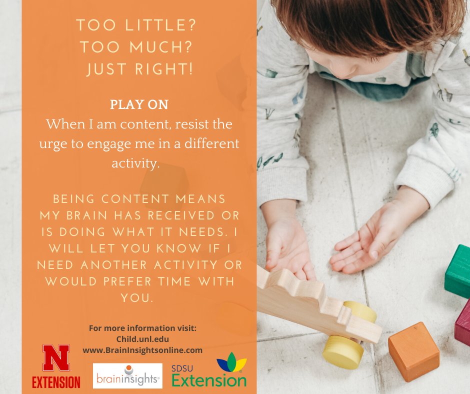 Parents and caregivers of young children can explore the Nebraska Extension’s Learning Child Team website at child.unl.edu for information on tips, activities, and educational programs designed to support your child’s development. 

 #justrighttlc   <a href="/UNLExtensionTLC/">The Learning Child</a>