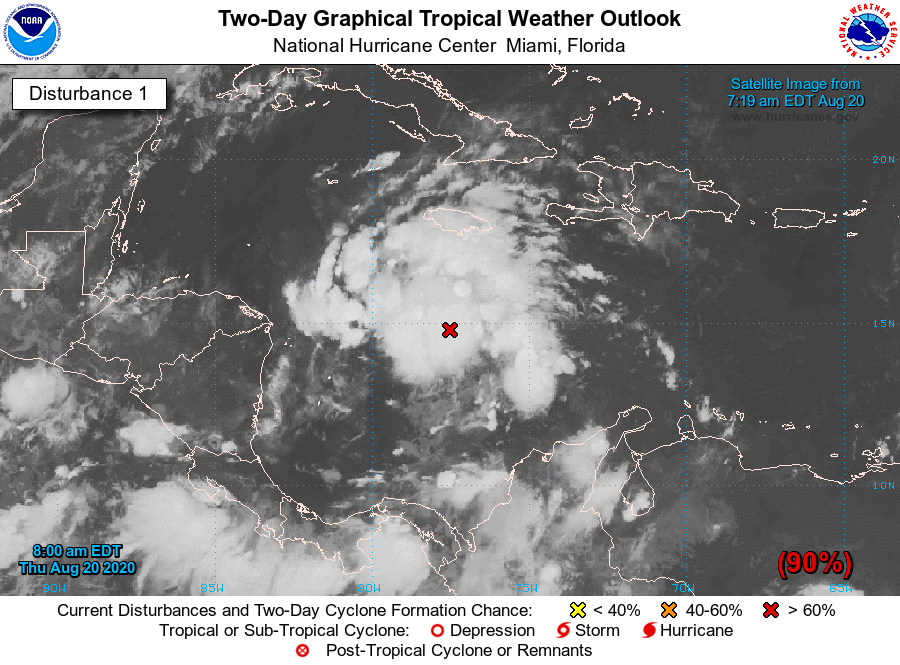ProtCivil_QRoo's tweet photo. ((Aviso)) Sistema de #BajaPresión asociada a una onda tropical en la porción central del Caribe, se espera que en los próximos días evolucione a #DepresiónTropical, produciendo fuertes lluvias en una gran parte del sureste de México. Se pide a la ciudadanía mantenerse informada. https://t.co/6D8OaguD22