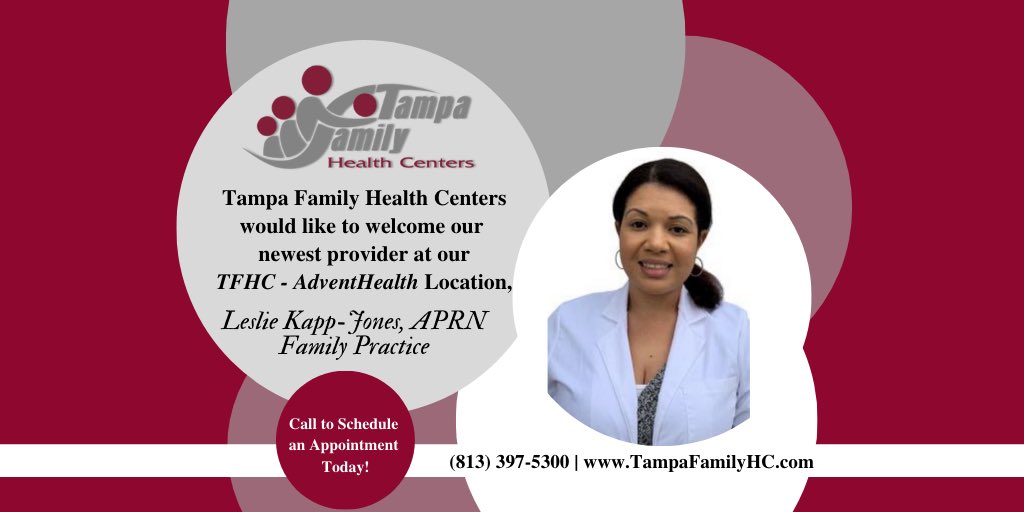 tampafamhealth's tweet photo. Happy #TFHCThursday! Please join us in welcoming our newest Medical and Dental providers to Tampa Family Health Centers! To schedule an appointment, please call (813) 397-5300 and visit our website at https://t.co/XPWdcL9Lcj to learn more. #InThisTogether #YourFamilysMedicalHome https://t.co/BuTqV2mskT