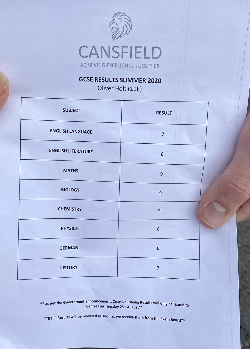 TheBrow1968's tweet photo. Super proud of Oliver Holt and @Cansfield1 for helping him achieve his brilliant results onwards to college now in confident mood #gcseresults2020 https://t.co/BrtTheHuy2