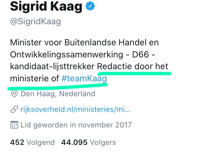 bastiaanrij's tweet image. Dit is ook best interessant eigenlijk zo’n gedeeld minister- en partijaccount. @hugodejonge doet het ook. Rutte had bij #TK2017 en formatie nog twee accounts @MinPres en @markrutte (niet gecheckt hoe streng hij daarin was).