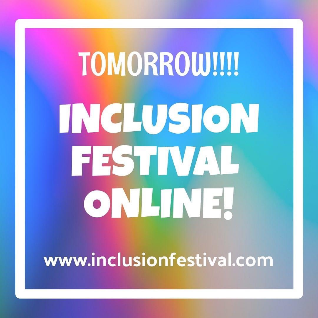<a href="/InclusionFest/">Inclusion Festival</a> ONLINE is TOMORROW!!!! We can’t wait to celebrate all abilities through the universal language of music, workshops, conversation, dance parties and more! ✌️💖🎶 #InclusionFest2020