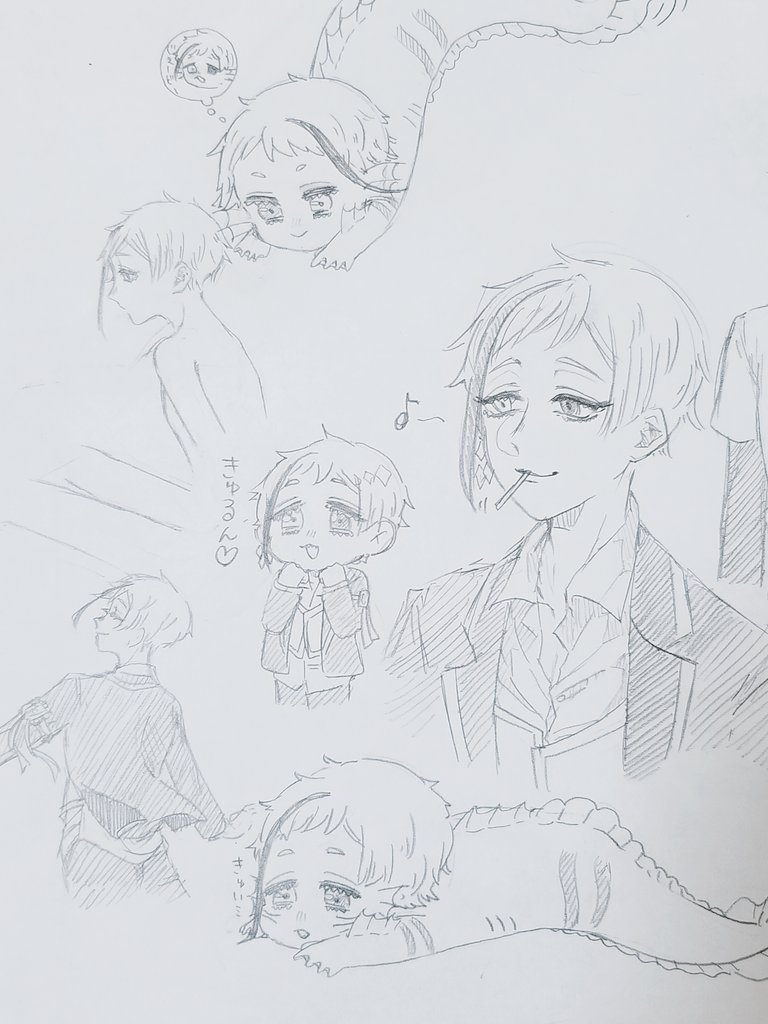 今日の?くんらくがき(?もいる) 