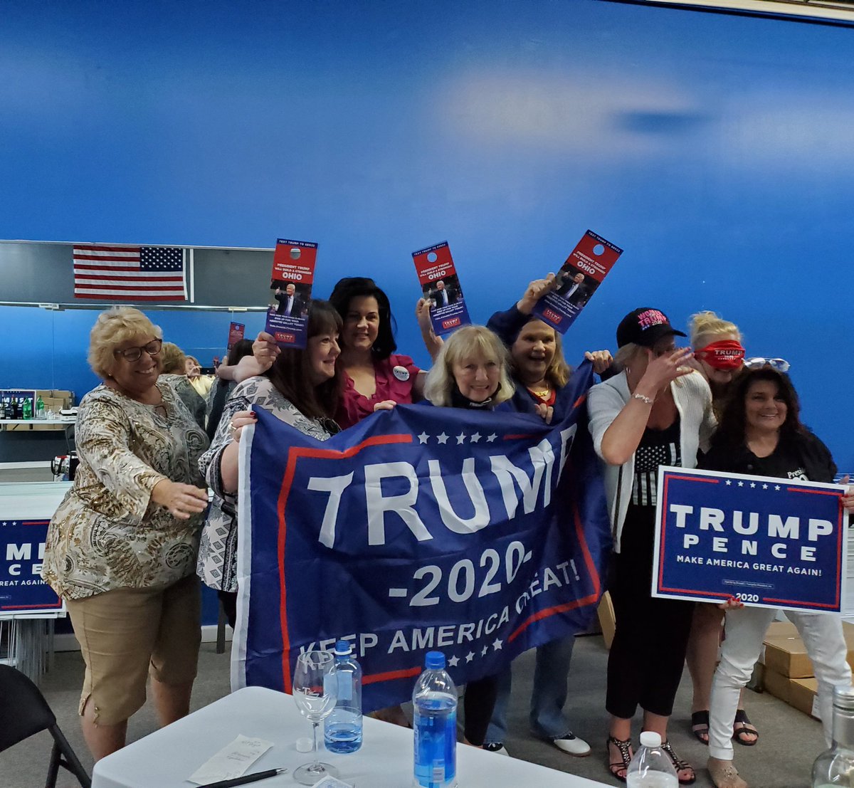 TRUMPinthe216's tweet image. Fired up &amp;amp; energized for @realDonaldTrump !  Last night's Women For Trump Wine Wednesday was a hit! #OH4Trump !
