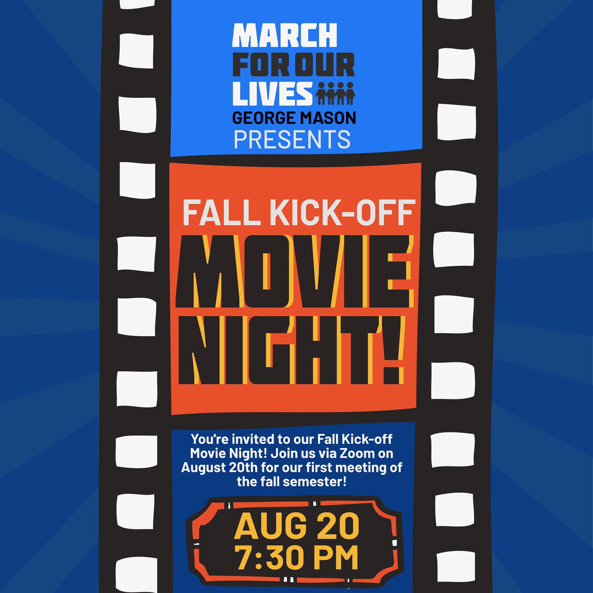 MFOLGMU's tweet image. ‼️TODAY‼️ 

GMU MFOL’s first ever virtual event of the semester ! Intro meeting &amp;amp; movie night 🗣🎞 See you there !#FALLKICKOFF
