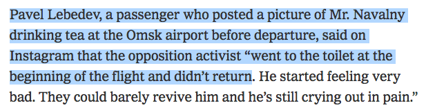 fabricearfi's tweet photo. Je me disais bien que le nom du passager qui, selon le New York Times (https://t.co/pkxyD9OtWY), a publié une photo de Navalny buvant son thé, que son entourage pense avoir été empoisonné, ne m'était pas étranger. https://t.co/LV1g6dfbi8