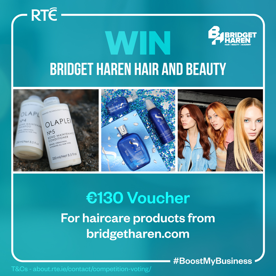 rte's tweet photo. **Last chance** to WIN a €130 voucher to spend on hair care products online at https://t.co/kwbdmEyAYl

To enter: follow @rte and @BHHairBeauty and RT with #BoostMyBusiness 

#OpenForBusinessRTE

*Entries close 4 PM Thursday (Aug 20th) https://t.co/mXKEqMGDWk
