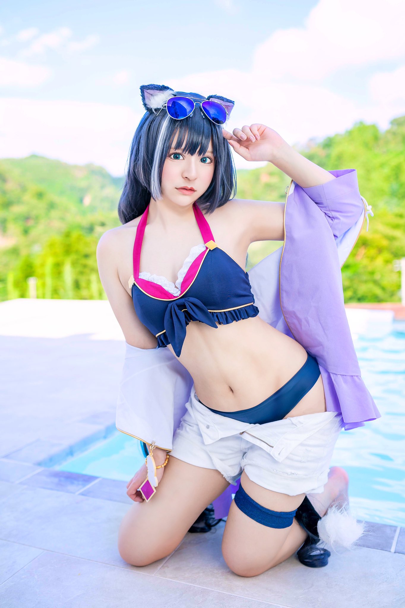 画像,水着キャル☀️髪が濡れるのがイヤ！#プリコネR https://t.co/L9uoJe17yR。