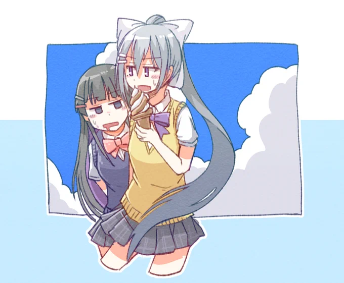 「わたくしにも、うんちソフト一口…」「チョコレートって言ってほしいんやけど」 #みとあーと #でろあーと 