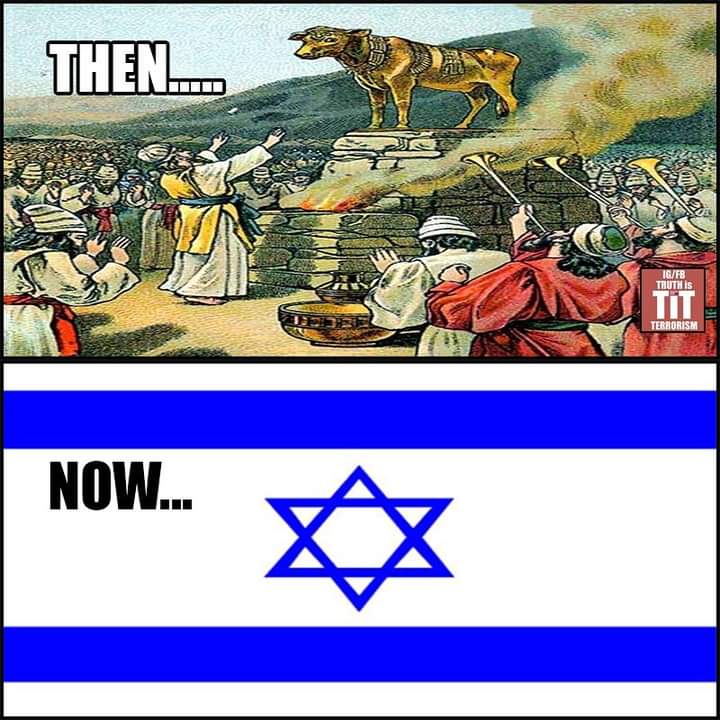 The State of Israel and the Israeli Flag are like a false idol today. Almost like a golden calf.