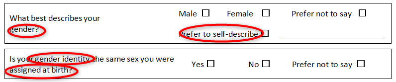 Hi  @chwaraeteg  @ehrcI note you strive for 'A fairer Wales where women achieve and prosper'.The Equal Opportunities/Diversity Monitoring Form in your job application asks "What best describes your gender?" and include options 'Male', 'Female' & 'Prefer to self-describe'1/10