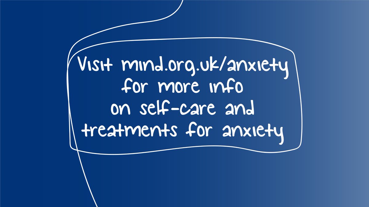 Visit Mind’s website for more info on self-care and treatments for anxiety >  https://bit.ly/32bQ3pg&nbsp; (5/5)