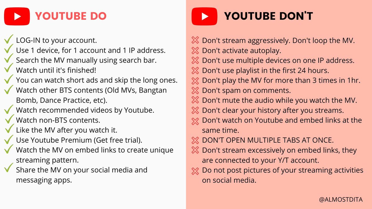 • Euphoria• CNS• And many more BTS mvs AS MANY AS YOU CAN