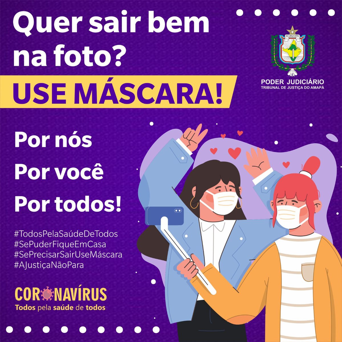 Tjap_Oficial's tweet photo. Quer sair bem na foto?
USE MÁSCARA!

Esse acessório não pode faltar no seu novo look!
Cuidando de você, você cuida de todos nós.

#TodosPelaSaúdeDeTodos 👏👏
#SePrecisarSairUseMáscara 😷
#AJustiçaNãoPara https://t.co/cF6qWxJ5k6