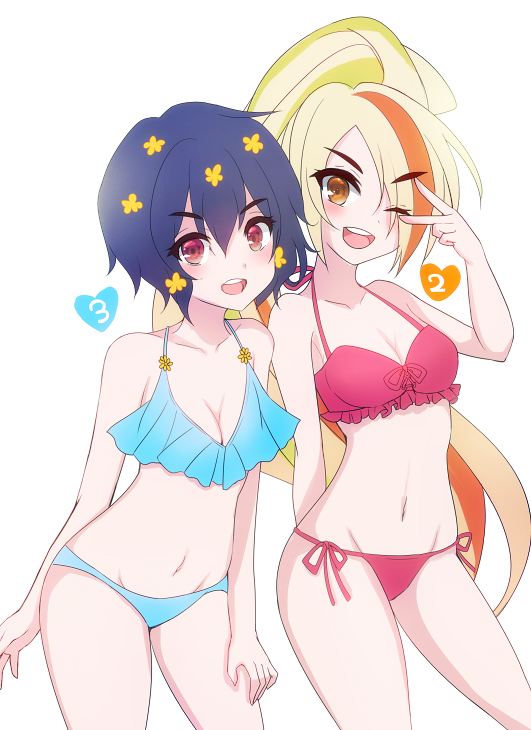 水野愛 ,二階堂サキ 「👙✨ 」|てりむく🐦プリステ29R娘88フクキタル合同誌のイラスト