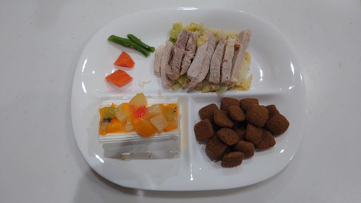 alba_chu's tweet photo. ごはんはケーキ付き！
#誕生日 https://t.co/cupF7TEVk0