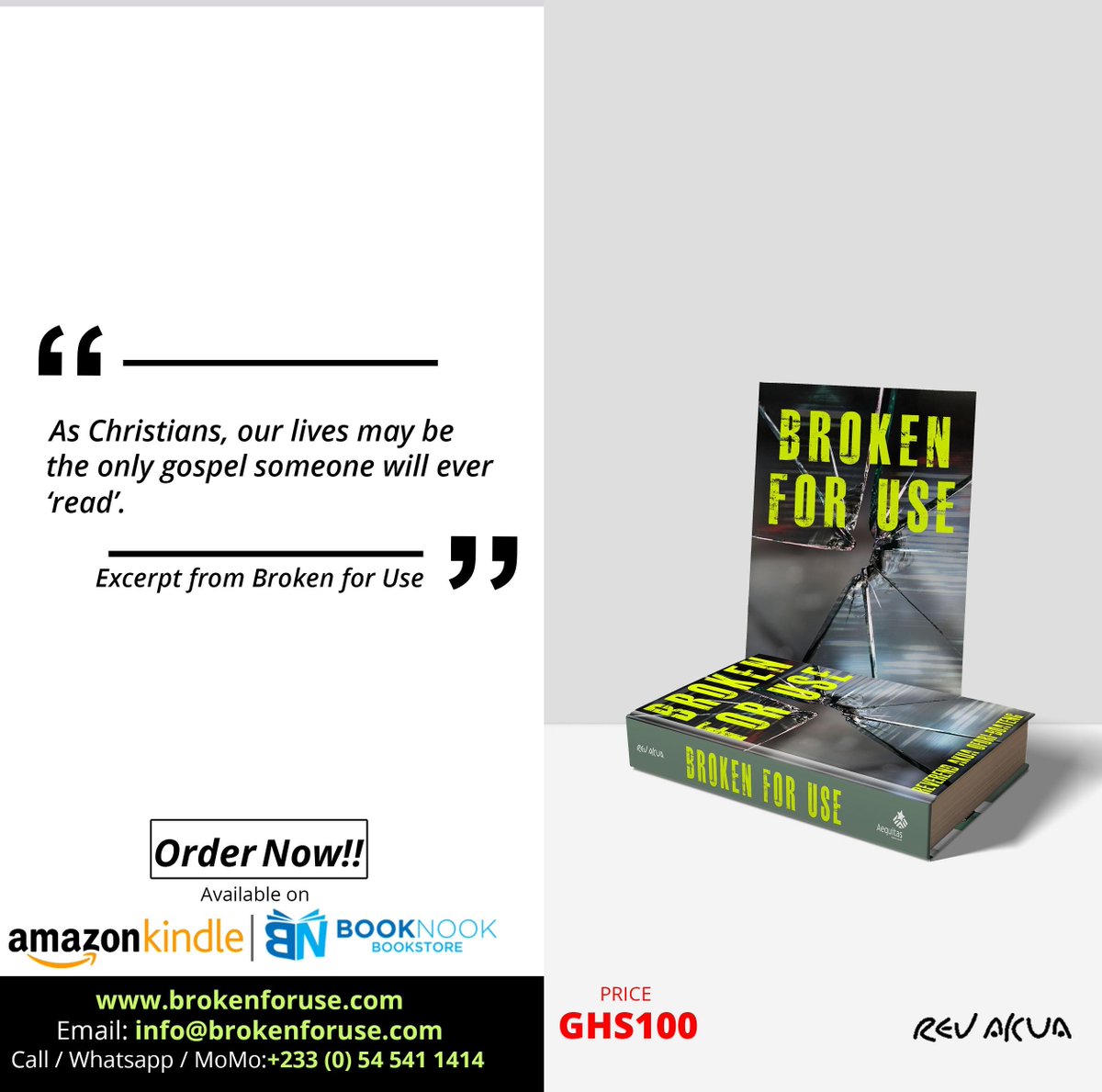 rev_akua's tweet photo. Visit https://t.co/3o08PJa0HO and https://t.co/aalxzcvtGq and grab a copy
Purchase on Amazon:https://t.co/KFtaYgOugt
You can also get a copy at Book nook Bookstore
#BrokenForUse
#RevAkua #MuchAnticipated #somethingbigishere #anewDawnIsHere #imancipateamind, #beamentor https://t.co/13IzUsYZan