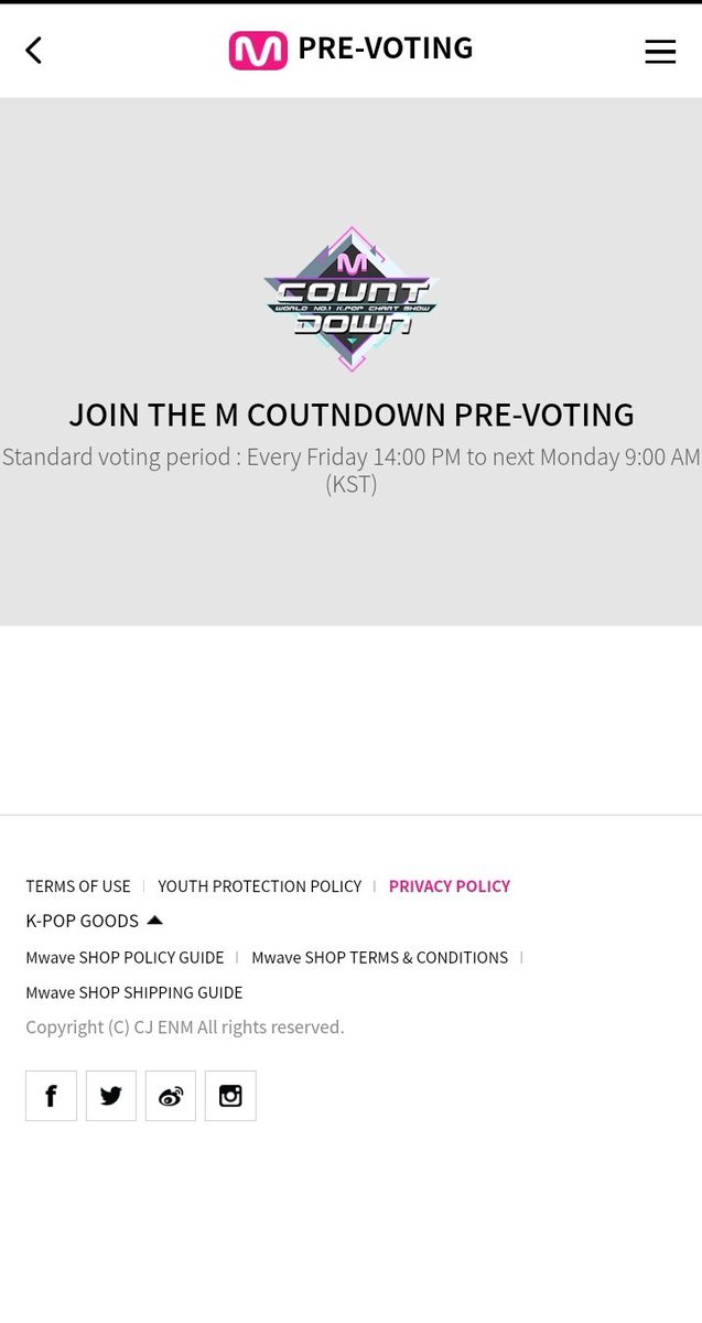 3. After log in, go to M Countdown -->pre voting4. And then choose your idol when it showed.But now standar voting period : every Friday 2 pm to next Monday on 9am KST5. The voting is unlimited, so vote as much as you can